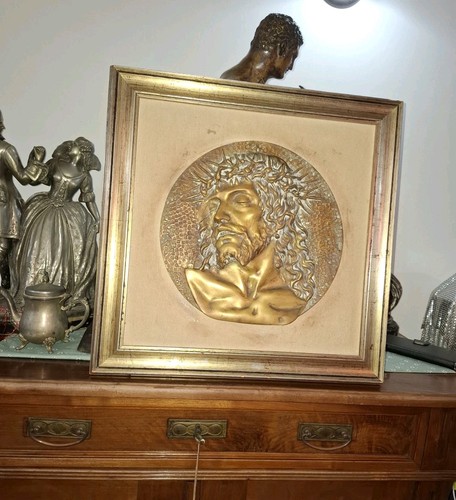 Quadro bronzo volto gesù - di,