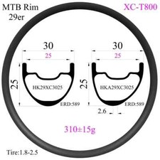 Cerchi Bicicletta MTB Fibra di