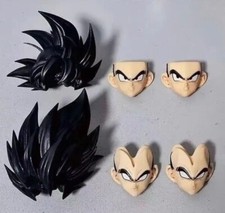RE kit testa capelli fluenti personalizzata 1/12 shf goku&vegeta (senza figurina)