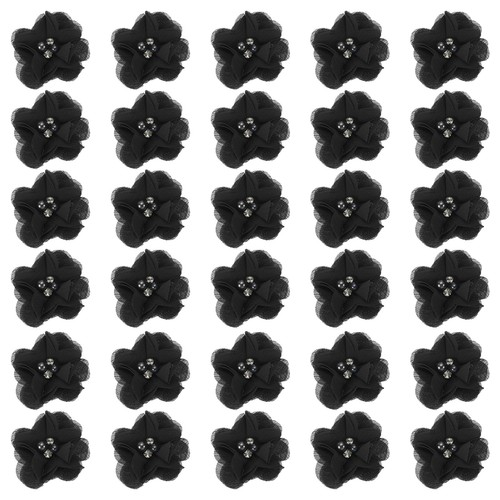 30pcs fiori chiffon - 30pcs, 2"