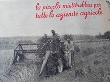 MIETITREBBIA SEMOVENTE MASSEY HARRIS 630 brochure Ufficiale Epoca italiano 