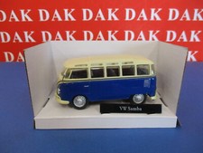 Die cast 1/43 Modellino Furgone Volkswagen T1 Samba Bicolore Beige Blu Cararama