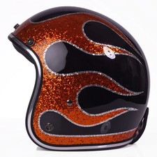 Casco Jet Alpha Speeds Super Flake Biker Chopper Moto Casco Jet Custom Helmet