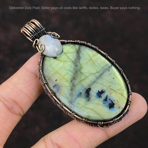 Pietra labradorite ovale rame