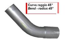 Tubo curva con manicotto raggio 45° marmitta scarico vari usi VARI DIAMETRI 