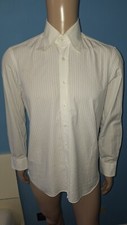 BORRIELLO NAPOLI CAMICIA BIANCA UOMO MANICA LUNGA TAGLIA XL 100% COTONE
