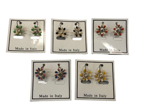 Orecchini argento fiore giallo - orecchini,