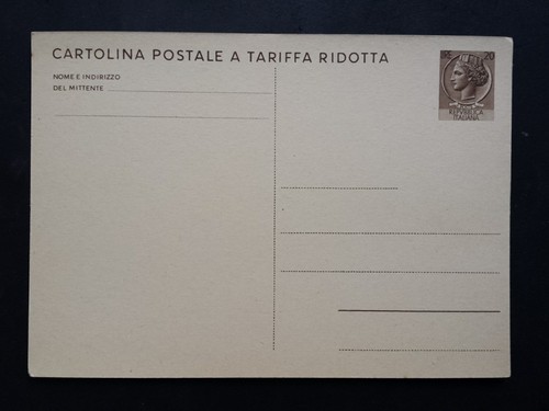 Intero postale lire nuovo - lire,