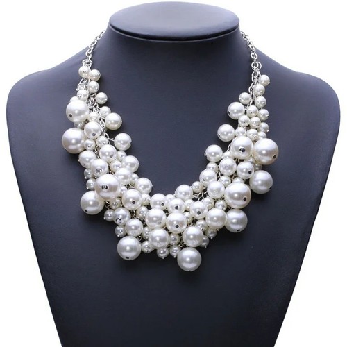Collana medaglione perla - collana,