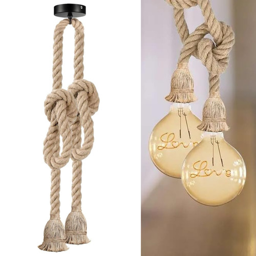 Lampada sospensione corda - a,