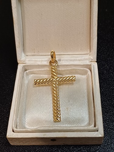Croce cristiana oro giallo - oro,