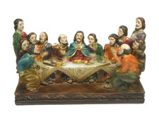 Scena Presepe Pasqua Cenacolo Cm 5,5x14,5x9h - Ultima Cena Diorama