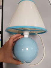 Lampada bianco azzurra h cm 25