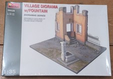 Diorama villaggio con fontana - diorama,