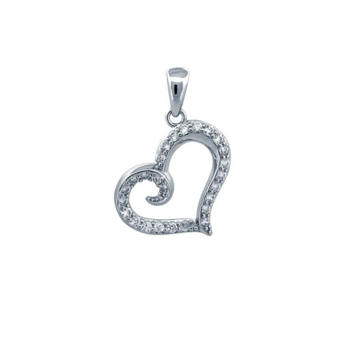 Ciondolo cuore set zirconi - , in