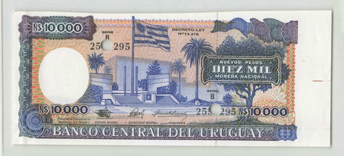 Uruguay 10000 pesos 1987 - uruguay,