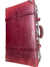 Vecchia valigia pelle cuoio - vecchia,
