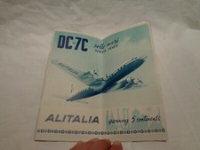 ALITALIA DC-7C CARTACEO VINTAGE ORARIO 1959