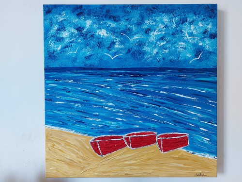 Quadro moderno dipinto mano - dipinto,