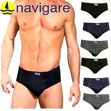 6 slip uomo NAVIGARE cotone bielastico mutande elastico interno blu nero 574