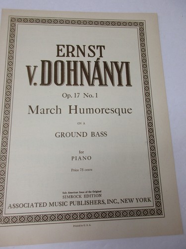 Ernst von dohnanyi - von, march