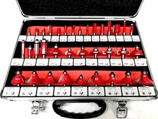 SET KIT 35 PEZZI FRESE PER LEGNO PER PANTOGRAFO 6mm IN VALIGETTA DI ALLUMINIO