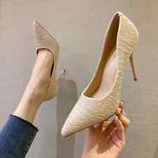 decolte scarpe donna eleganti comode beige 10 cm pelle sintetica 9198