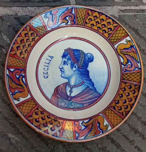 Piatto ceramica lustro rubino - ceramica,