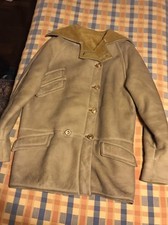 Gianni Versace Vintage montone cappotto camicia jacket giacca pelle donna