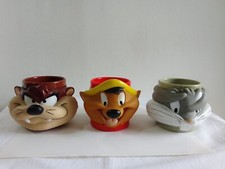 Looney Tunes 3D Lotto 3 Tazze Plastica Dura, vintage