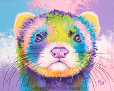 Stampa artistica furetto di