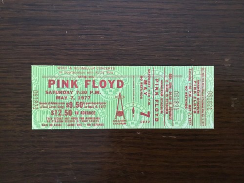 1977 pink floyd ticket for - 1977,