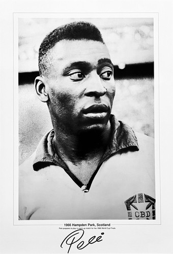 Pele hand signed - signed, 20x16￼