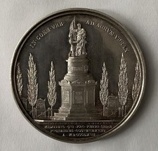 Medaglia  AG  Papa Pio IX Anno XXIV RARA qFDC "Monumento ai Caduti a C. Verano"