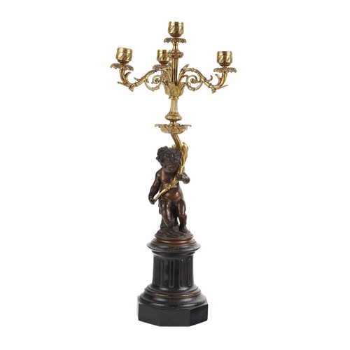 Candelabro antico bronzo marmo - candelabro,