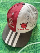 1. Berretto berretto calcio FC KAISERSLAUTERN Adidas 1997 1998 + autografi
