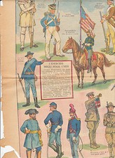 foglio soldatini l'esercito americano corriere dei piccoli anni 30