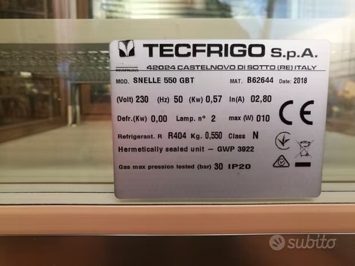 Frigo vetrina colonna - frigo/vetrina, a