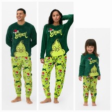 Pigiama The Grinch Natalizio Uomo Donna NatalePile Caldo Invernale Verde Primark