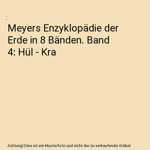 Meyers enzyklopädie der - enzyklopädie, erde