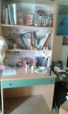 Letto a castello con cassettone, reti,  materassi e scrivania con libreria