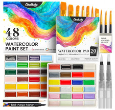 Set Acquerello Professionale Chalkola -48 Acquerelli Semi Umidi