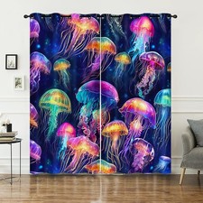 Jellyfish Window Curtain,Ocean