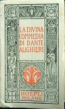 LA DIVINA COMMEDIA EDIZIONE MINUSCOLA ALIGHIERI DANTE HOEPLI 1962  BROSSURA