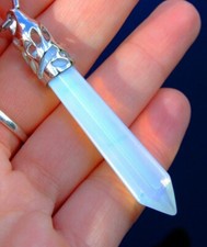 Collana ciondolo adularia GARANZIA pietra di luna naturale argento 925 NUOVA 