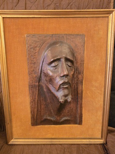 Bassorilievo legno volto - bassorilievo,