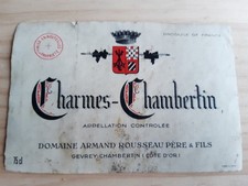 étiquette vin Charmes