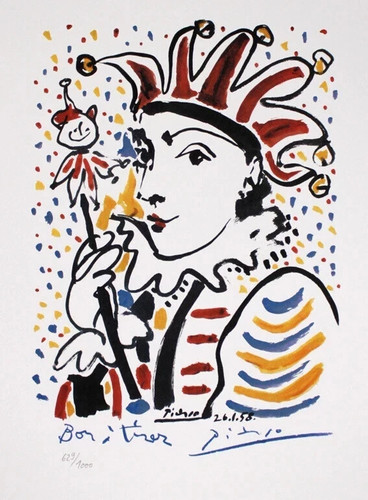 Picasso carnevale litografia - picasso,