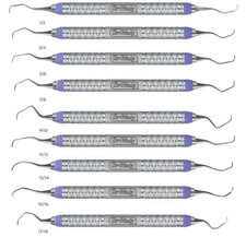 Hu-Friedy Dental Gracey Curette Set di 9 strumenti rigidi EverEdge 2.0 #9 manico
