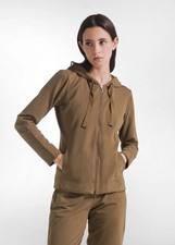 Felpa Deha donna con cerniera e cappuccio maglia cotone sport tempo libero logo